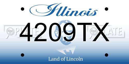 4209TX Illinois License Plate