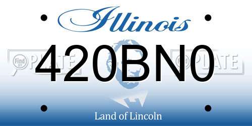 420BN0 Illinois License Plate