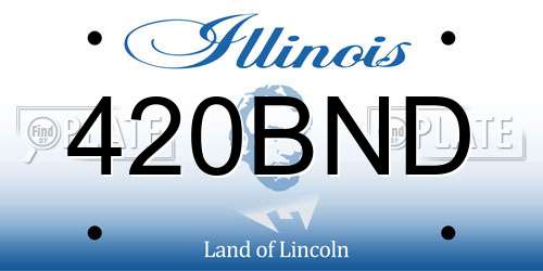 420BND Illinois License Plate