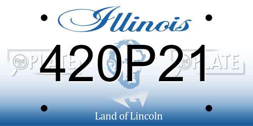 420P21 Illinois License Plate