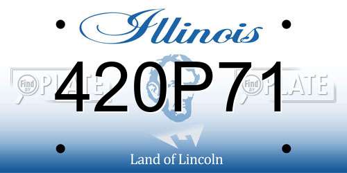420P71 Illinois License Plate