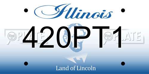 420PT1 Illinois License Plate
