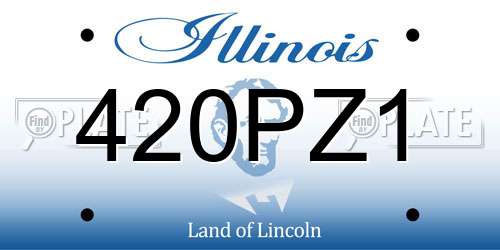 420PZ1 Illinois License Plate