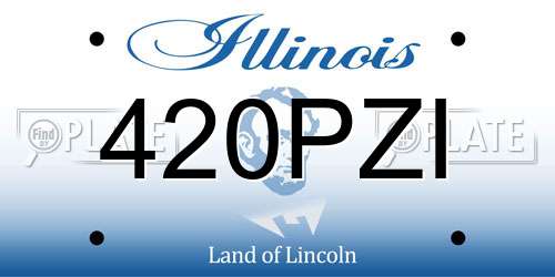 420PZI Illinois License Plate