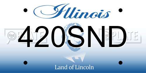 420SND Illinois License Plate