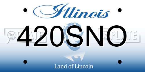 420SNO Illinois License Plate