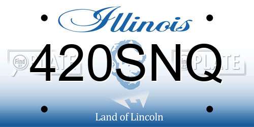 420SNQ Illinois License Plate