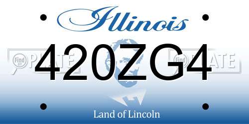 420ZG4 Illinois License Plate