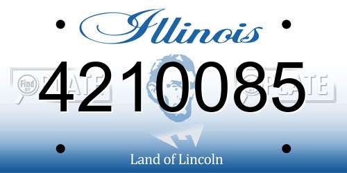 4210085 Illinois License Plate