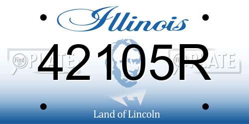 42105R Illinois License Plate