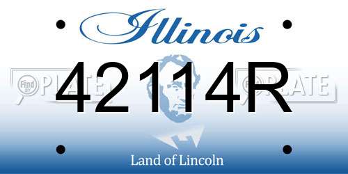 42114R Illinois License Plate