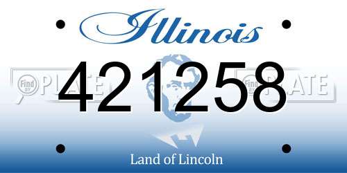421258 Illinois License Plate