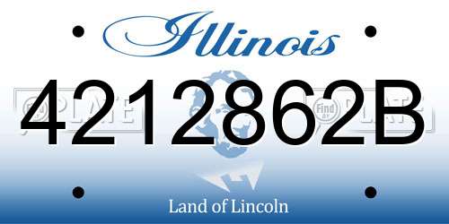 4212862B Illinois License Plate