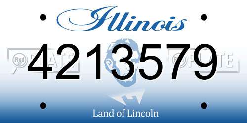 4213579 Illinois License Plate