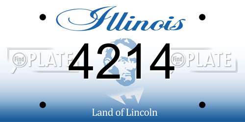 4214 Illinois License Plate