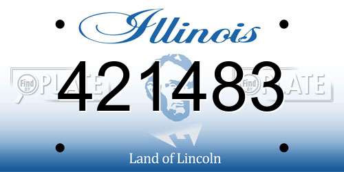 421483 Illinois License Plate