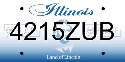 4215ZUB Illinois License Plate