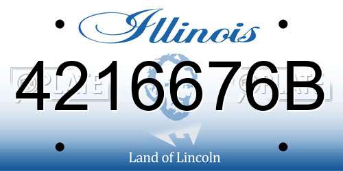4216676B Illinois License Plate