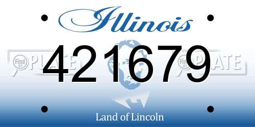 421679 Illinois License Plate