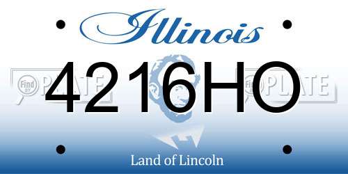 4216HO Illinois License Plate