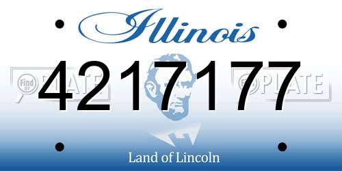 4217177 Illinois License Plate