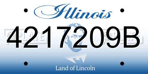 4217209B Illinois License Plate