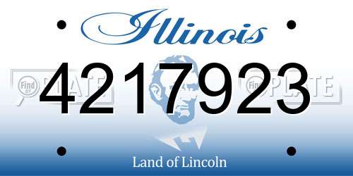 4217923 Illinois License Plate