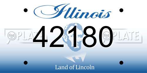 42180 Illinois License Plate