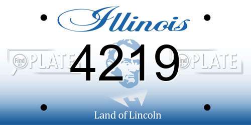 4219 Illinois License Plate