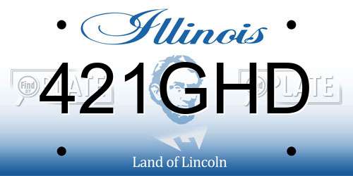 421GHD Illinois License Plate
