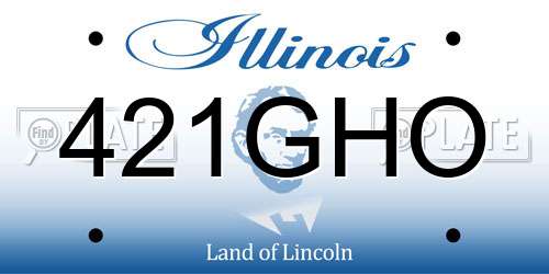 421GHO Illinois License Plate