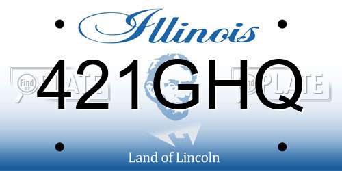 421GHQ Illinois License Plate