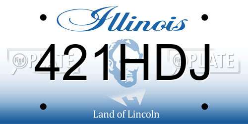 421HDJ Illinois License Plate