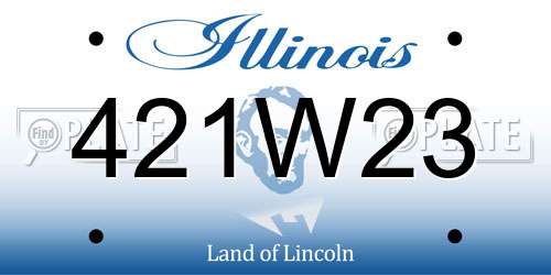 421W23 Illinois License Plate