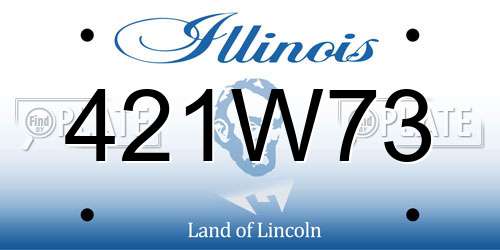 421W73 Illinois License Plate