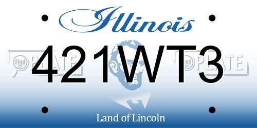 421WT3 Illinois License Plate