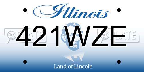 421WZE Illinois License Plate