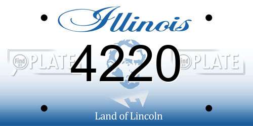 4220 Illinois License Plate