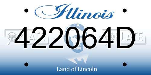 422064D Illinois License Plate