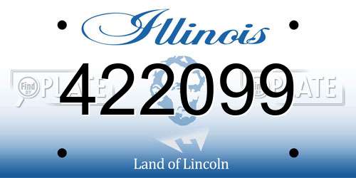 422099 Illinois License Plate
