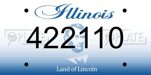 422110 Illinois License Plate