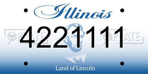 4221111 Illinois License Plate