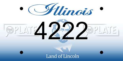 4222 Illinois License Plate