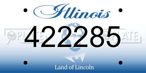 422285 Illinois License Plate