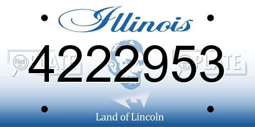 4222953 Illinois License Plate