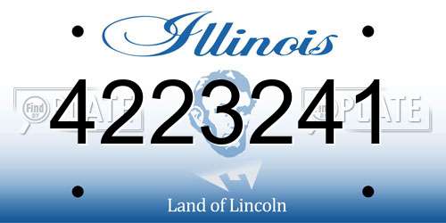 4223241 Illinois License Plate