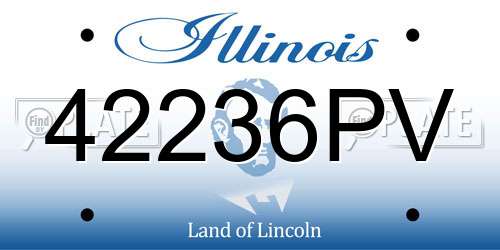 42236PV Illinois License Plate