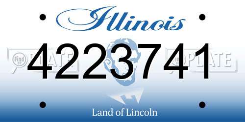 4223741 Illinois License Plate