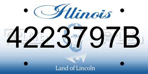 4223797B Illinois License Plate