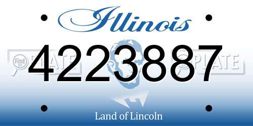4223887 Illinois License Plate